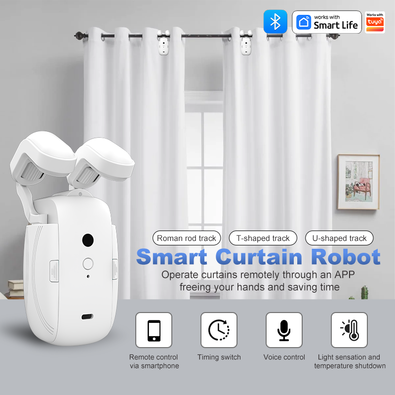 Curtain Rods - Ouvre-rideaux automatique intelligent WiFi avec minuterie