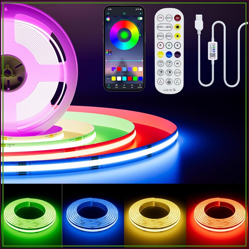 Led Strip Lights - Bande lumineuse LED COB RGB USB